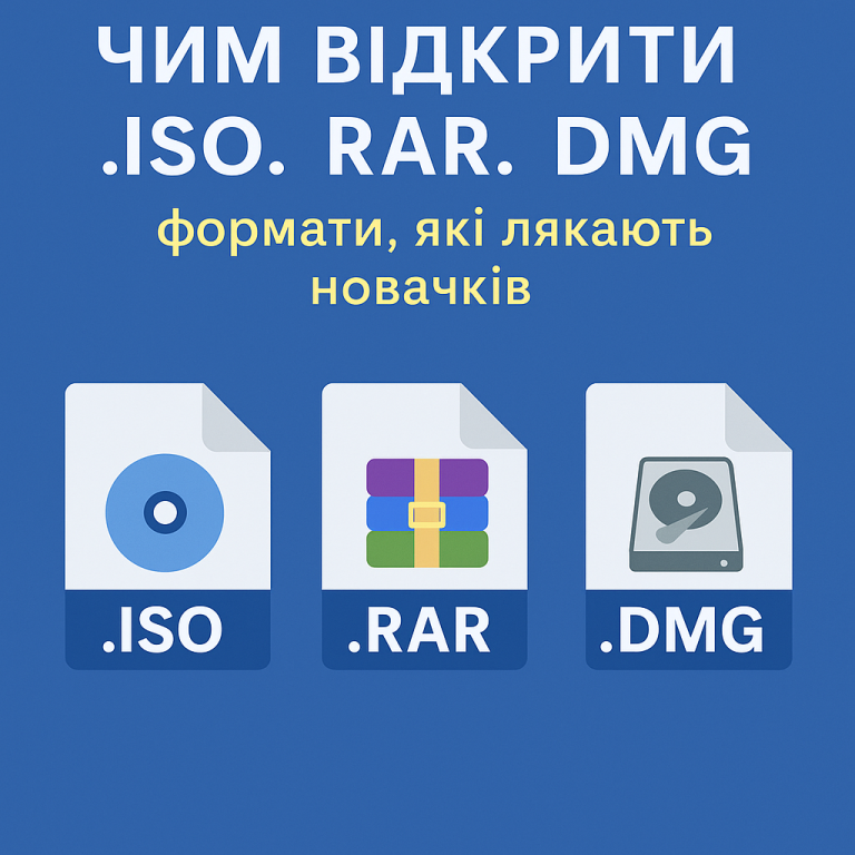 Обкладинка .ISO, RAR, DMG
