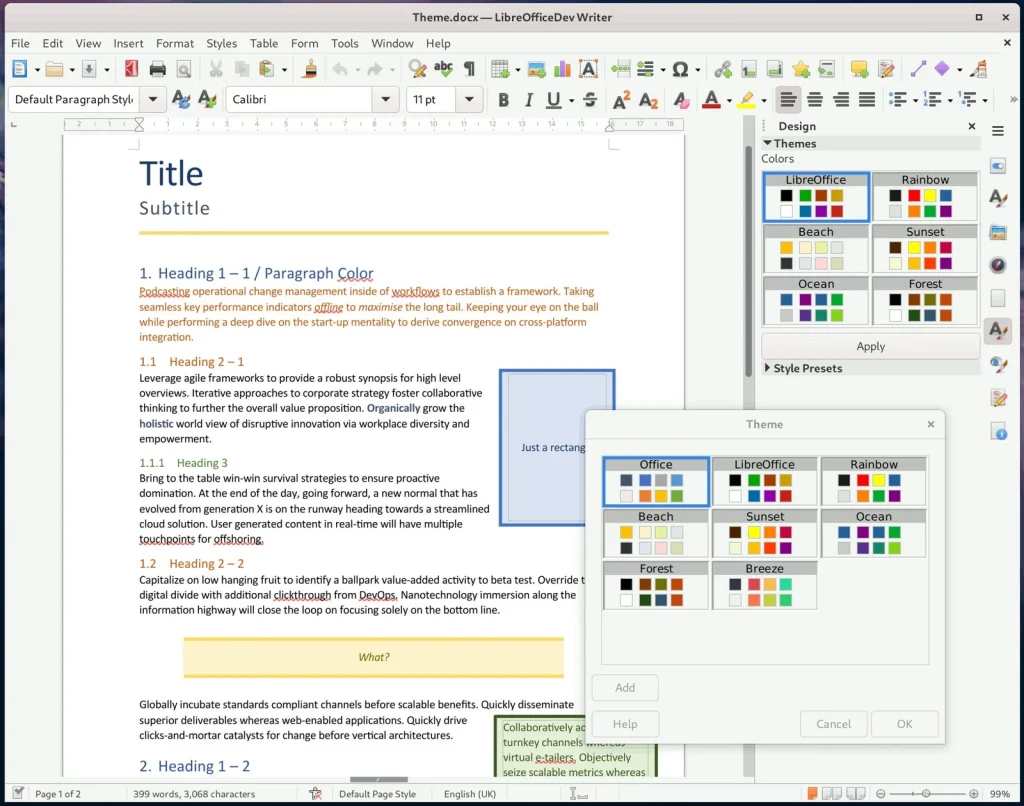 LibreOffice скріншот