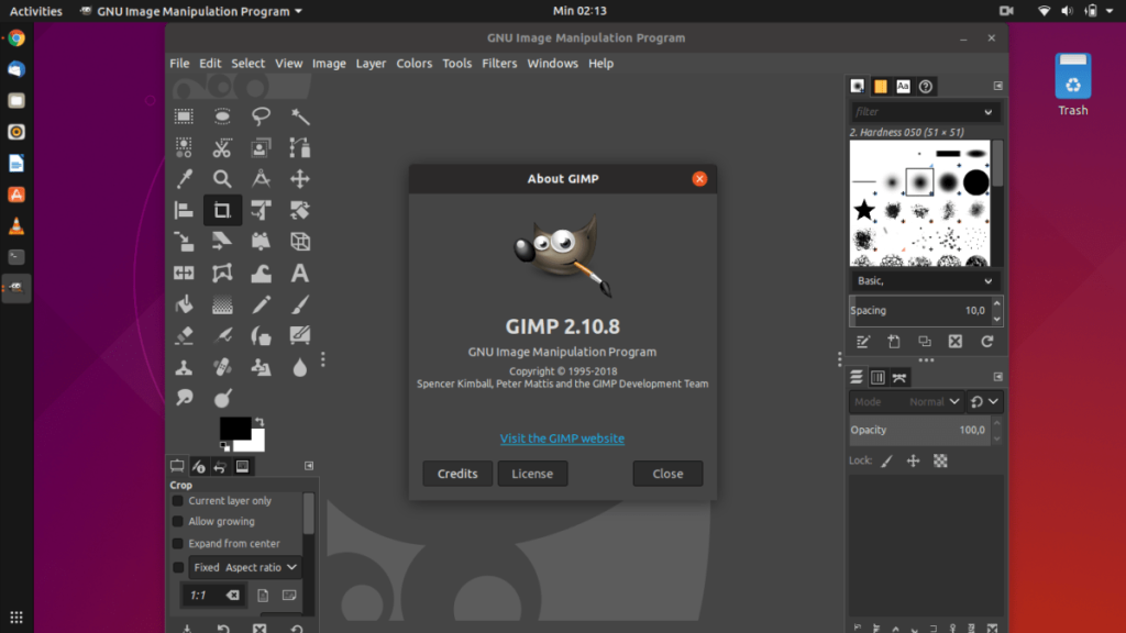 GIMP скріншот